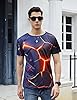 Goodstoworld T Shirt Red Lava Mens Cool 3D Print Funny Graphic T-Shirts Womens Funky Tee Shirt Teen Boys 80S Vintage Gifts, L #2