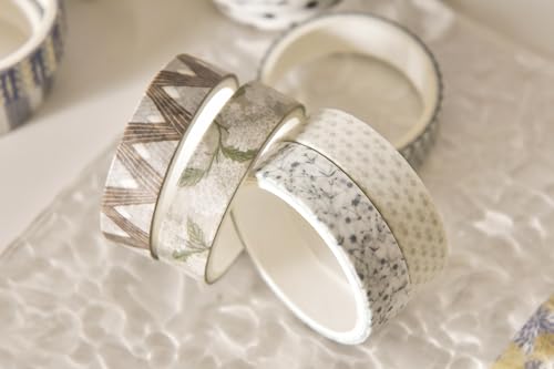 YUBBAEX Conjunto de 40 Rolos de Fita Washi Básica com Padrões Fofos Impressos, Fitas Decorativas Fin
