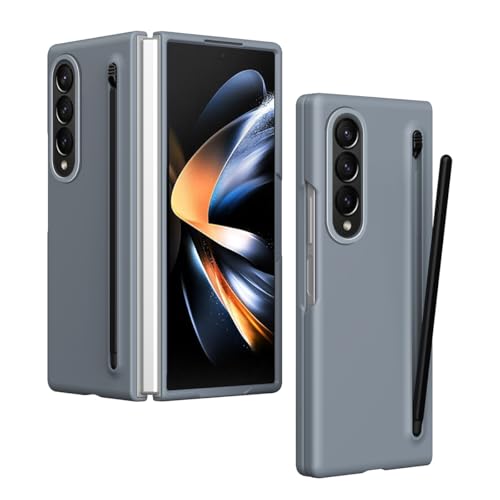 Protection Galaxy Z Fold 3 mince grise avec porte stylo et film protecteur