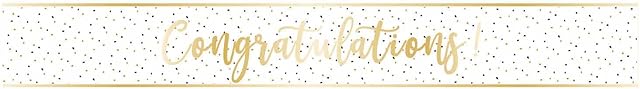 Amscan 9912407 - Congratulations Gold Script Foil Banner - 2.7m