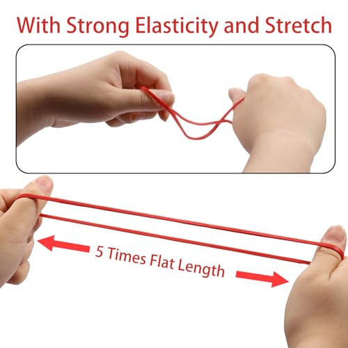 Large Rubber Bands, 160 Pcs 7 Inch Elastic Bands, Elastic Rubber Bands for Home, Kitchen, Office image 5