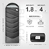 TANSTRIDER Sleeping Bags for Adults Cold Weather,3-4 Season 4lb Lightweight Sleeping Bag for Kids Girls Boys with Compression Sack,Camping Essentials Gear, Hiking,Travel,Backpacking,Outdoor & Indoor #1