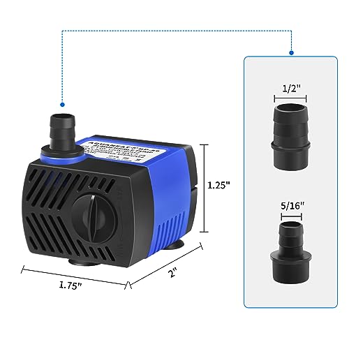 Aquaneat A595^^ Submersible Water Pump, 80Gph Fountain Pump, Small Water Pump, Aquarium Pump thumb #1