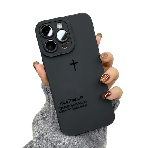 FindUWell �����̎� �N���X�d�b�P�[�X iPhone 17 �P�[�X 16/15/14/13/12/11 ProMax�Ή� God Jesus �t�H���J�o�[ iPhone 17 Pro Air�p �C���X�s���[�V������^���鐹���̈��p�P�[�X(iPhon