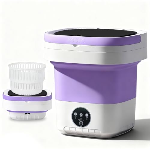 Consejos para Comprar Lavasecadoras DEWIN Top 5. 46 Lavadora portátil de 16 litros, LGLRTD pequeña lavadora compacta con 3 modos de limpieza para ropa de bebé, ropa interior, artículos pequeños, mini lavandería plegable para...