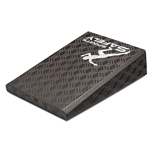 Sports Safely - Foam Squat Wedge Block - 2 Pcs | Incline Physical Therapy Slant Board For Yoga, Calf Stretching, Workout, Foot Stretcher & Heel Elevated Squat | Exercise Equipment Ideal For Knees, Hip #TOP6