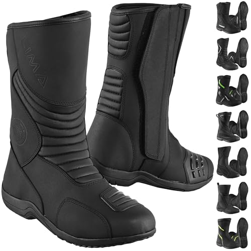 Image of Mens Motorbike Boots Motorcycle Shoes Waterproof leather boots for riders protective gear for men CE approved shoes (BLAZE SHOES, UK 10, UK Footwear Size System, Adult, Men, Numeric, Medium, 10)