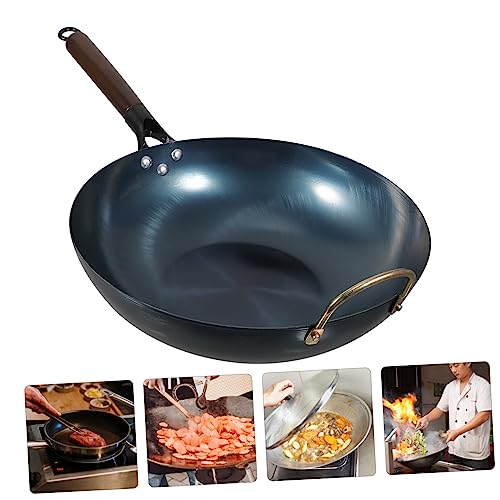Wok de hierro antiadherente con fondo plano Mikinona miniatura 6