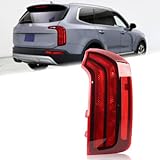 Duolctrams Halogen Type Tail Light Rear Lamp Assembly Compatible with 2020-2024 Kia Telluride S/LX