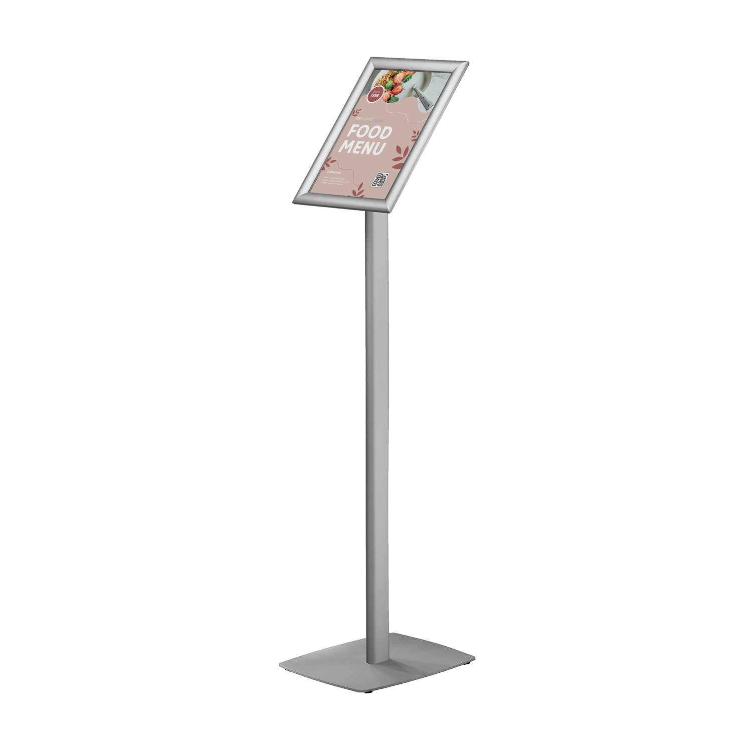 Europel Soporte magnético para carteles A4, ideal para publicidad, ofertas, informaciones o avisos con construcción de aluminio anodizado y cubierta antirreflejos