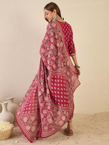 Image of INDO ERA Women Pure Cotton Kurta Set with Dupatta | Farsi Salwar Suit