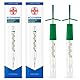 AIESI® Fieberthermometer klinischen analog glas klassisch ohne quecksilber fur erwachsene und kinder ECOTHERM (2 stuck), Mit koffer zum schnellen nullstellen, Okologische, 24 monate garantie
