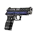 GunSkins Pistol Skin Camouflage Kit DIY Vinyl Handgun Wrap with precut Pieces (Thin Blue Line)