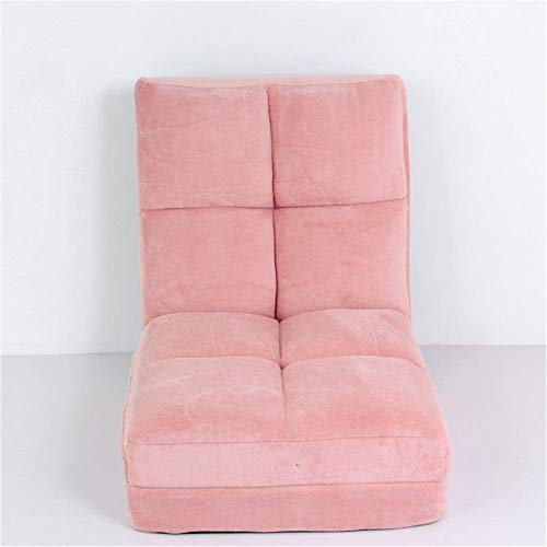 Xzgden Lightweight Lazy Sofa Fold Out Futon Single Sofa Bed Chair Folding Lengthen Lounge Folding Adjustable Floor Lounger Sleeper Futon Mattress Seat (Color : Pink, Size : 180 * 55 * 15Cm) #TOP2