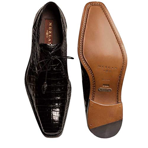 Mezlan Men's Crocodile Lace Up Anderson Black / 12 / Medium #TOP1