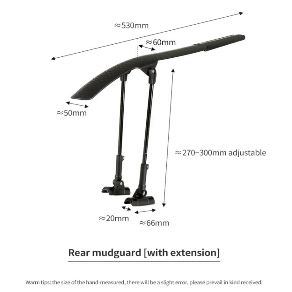 Parafango Bicicletta con supporto anteriore/posteriore parafango bici | 1 pezzo per bici da strada in alluminio