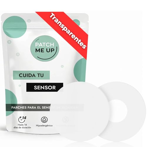 Patch Me Up 15 Uds Parches Sensor Freestyle Libre 2 y 3- Adhesivos Diabetes Hipoalergénicos Impermeables y Transpirables - Fijación 14 Días para Deporte - Protector Medidor de Glucosa Transparente