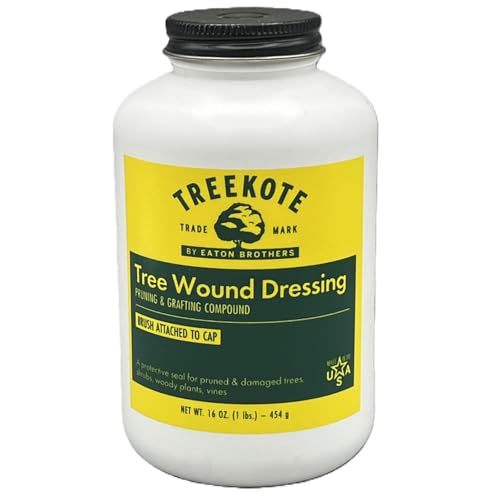 Treekote Tree Wound Dressing Brushtop 16OZ Brushtop for Trees and Shrubs - Healing Paste and Tree...