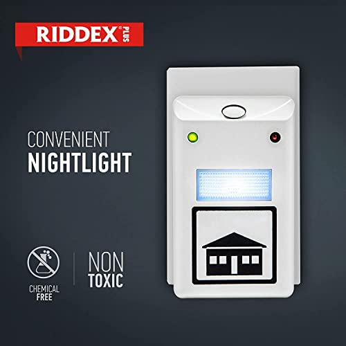 RIDDEX Plus Insect Repellent | Plug in, Mouse Deterrent - Pest Control for Defense Against Rats, Mice, Roaches, Bugs and Insects | Control Pests with No Chemicals or Poison | White 3-Pack