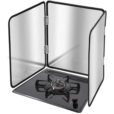 WVX Grease Splatter Guard for Frying Pan,Cooking Splatter Screen for Stove Top,Kitchen Oil Splash Guard for Wall (3 Sided) Cover