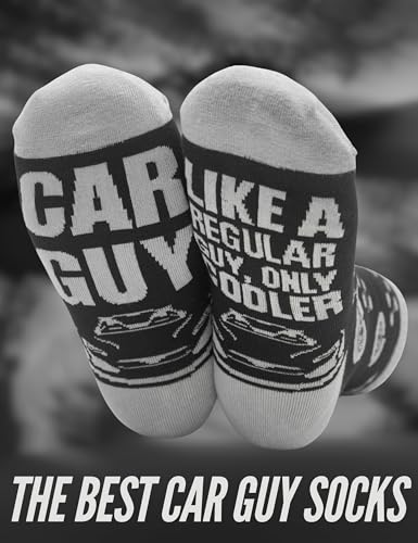 InnoBeta Car Guy Gifts for Men, One Size Crew Socks, Car Guy Like A Regular Guy, Only Cooler 7
