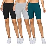 BWN Women's Workout Biker Shorts - 3 Pack High Waist 7' Yoga Athletic Active Stretch Running Gym...