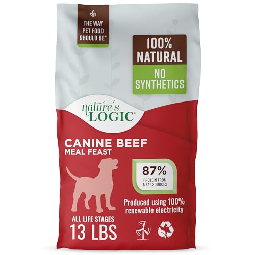 Image of NATURE'S LOGIC Dry Dog Food - Beef Meal Feast Dry Kibble, 13 lb