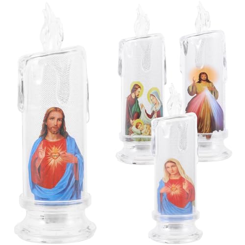 Lámparas de vela eléctrica cónicas Zerodeko para oración y momentos de recogimiento espiritual