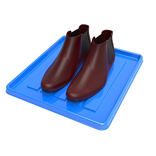 Lot de 18 mini coffres Storex bleus avec plateaux à chaussures - 3
