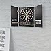 Electronic Dart Machine Sports Bristle Dartboard and Dartboard Cabinet Decorative Dartboard Cabinet Set with 27 Categories & 243 Variations up to 16 Players for Offices Gardens Party Rooms Pubs- Black