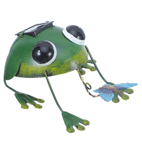 Lámpara solar exterior de rana DECHOUS para un jardín encantador