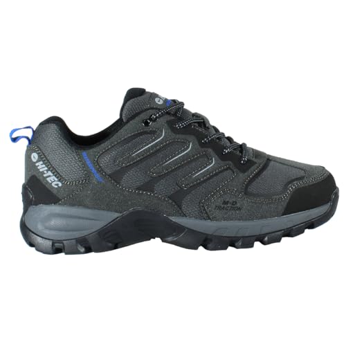 HI TEC   Zapatillas Trekking Hombre Cervus Low WP | Zapatillas Montaña Hombre, Senderismo | Pies Secos con Membrana Impermeable, Tracción Óptima, Cómodas | Charcoal, 45