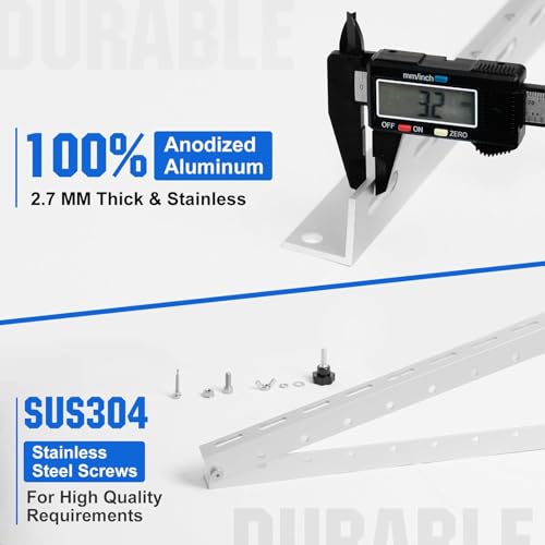 5. Bild von ECO-WORTHY Solarpanel Halterung, 1140mm Solarmodul Halterung, Halterung Balkonkraftwerk für 100W-400W Solarpanel, Adjustable 0-90° Halterung für Solarpanel 45in Solarpanel Halterung