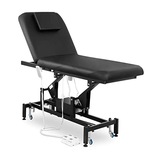 Physa Camilla De Masaje Eléctrica PHYSA LYON BLACK (Bastidor En Acero Recubierto, Tapicería De Cuero Sintético, Color Negro)
