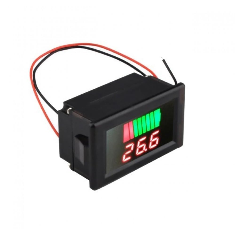 12V-60V DC Lead-Acid Battery Capacity Indicator, Digital Charge Tester Voltmeter, Black, Pack of 1-image-37