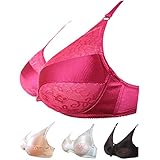 [Nauhiya] ナウヒ屋 シリコンバスト 専用 ブラジャー 単品 バストアップ 女装 用 下着 (JP, 数字サイズ, 90, 赤)
