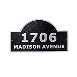 Custom Metal Large House Number Address Plaque Personalized Cast with Arch top Display Your Address