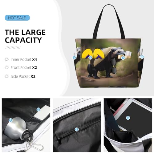 Sac fourre-tout de plage imprimé ours imperméable pour l'été - 4