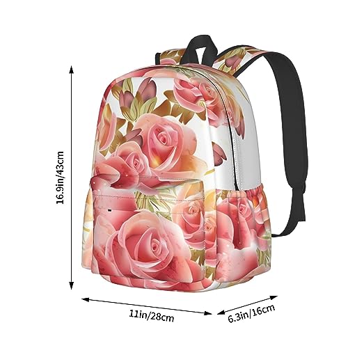 Sac à dos imprimé floral imperméable et léger grand volume - 6