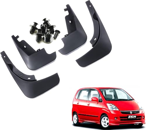 Image of WolkomHome Mud Flap Compatible with Suzuki Zen Estilo Type-1 - Durable Splash Guards for Car Exterior Protection
