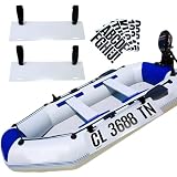 Movbudy 2 Pack Boat Registration Number Plate, Registration Sticker Plate with 16 Sheets Black Numbers and Letters Stickers, White Plastic Blank Number Plate for Inflatable Dinghy, Boat or Tender