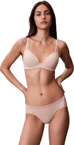 Calvin Klein Sujetador de Media Copa Mujer Lift Elástico, Beige (Beechwood), 75A