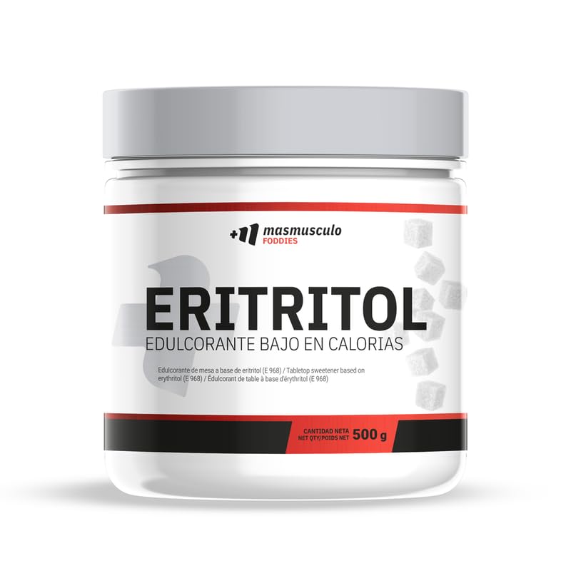 MM SUPPLEMENTS - Edulcorante Eritritol en Polvo - 500 g - Alternativa Saludable al Azúcar - sin Calorías - Ideal para Dietas Bajas en Carbohidratos - Endulza Bebidas, Postres y Recetas Fitness