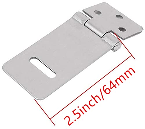 Image of XMHF 4 Pack Door Padlock Locks Hasp Latch, 2.5inch Safety Packlock Clasp Hasp Lock Latch,Extra Thick Door Gate Lock Hasp