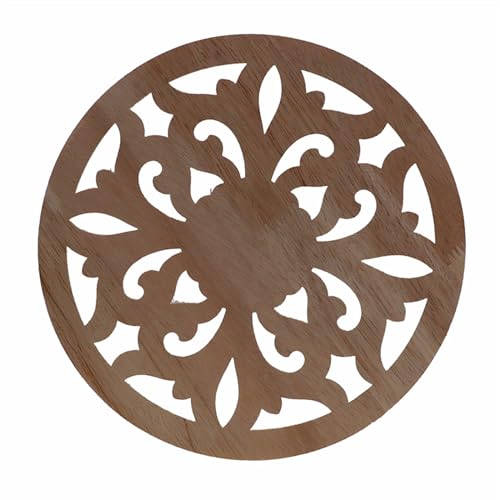 Applique florale sculptée en bois pour masquer un angle abîmé