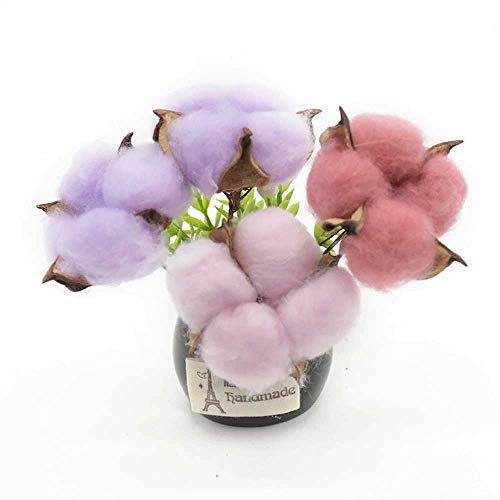 Bricolage fleur arrangement en coton artificiel pour décorer une table