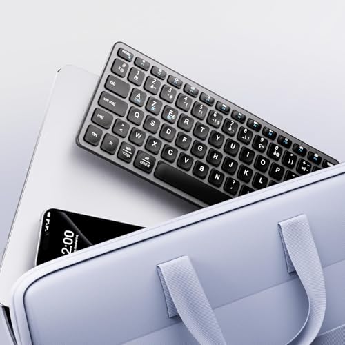 iClever Clavier sans fil, compact, Bluetooth, USB-C, Compatible Avec Apple macOS, iOS, Windows, Linux, Android - Graphite