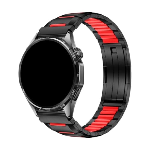 [MHGREF] 22mm�S���C���T�[�g�|�јr���v�x���g�ɓK������ Huawei Watch GT6/5 Pro(Black-red)