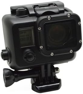 Low-profile Black 131' 30m Waterproof Housing Dive Underwater Protective Replacement Case with Quick Release Buckle and Screw for GoPro Black Silver White Edition Hero 3, Hero 3+, Hero 3 Plus, Hero 4 Camera