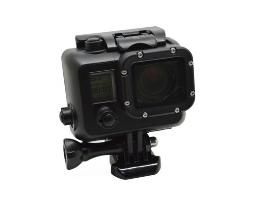Low-Profile Black 131' 30M Waterproof Housing Dive Underwater Protective Replacement Case With Quick Release Buckle And Screw For Gopro Black Silver White Edition Hero 3, Hero 3+, Hero 3 Plus, Hero 4 Camera #TOP1